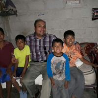 Pastor Ignacio Martinez with Mauricio and Tules Kids