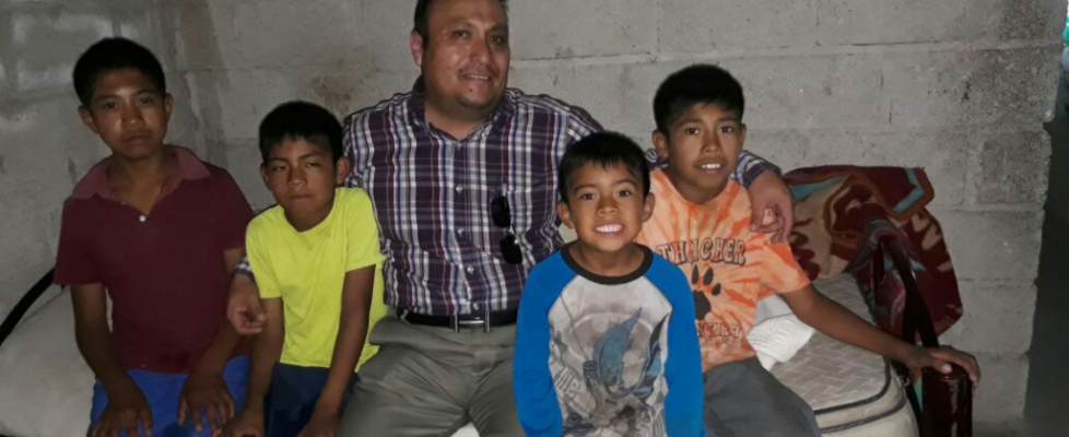 Pastor Ignacio Martinez with Mauricio and Tules Kids